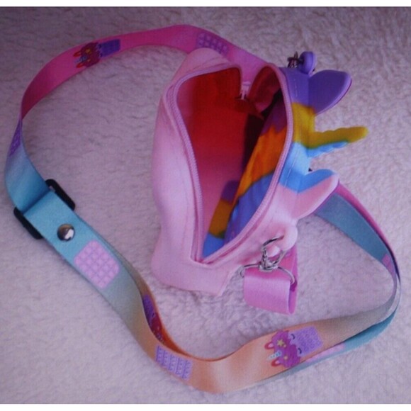 Big Pop Unicorn Purse Small Bag Push Bubble Fidget Toy Gift Kids Rainbow New - Picture 6 of 6